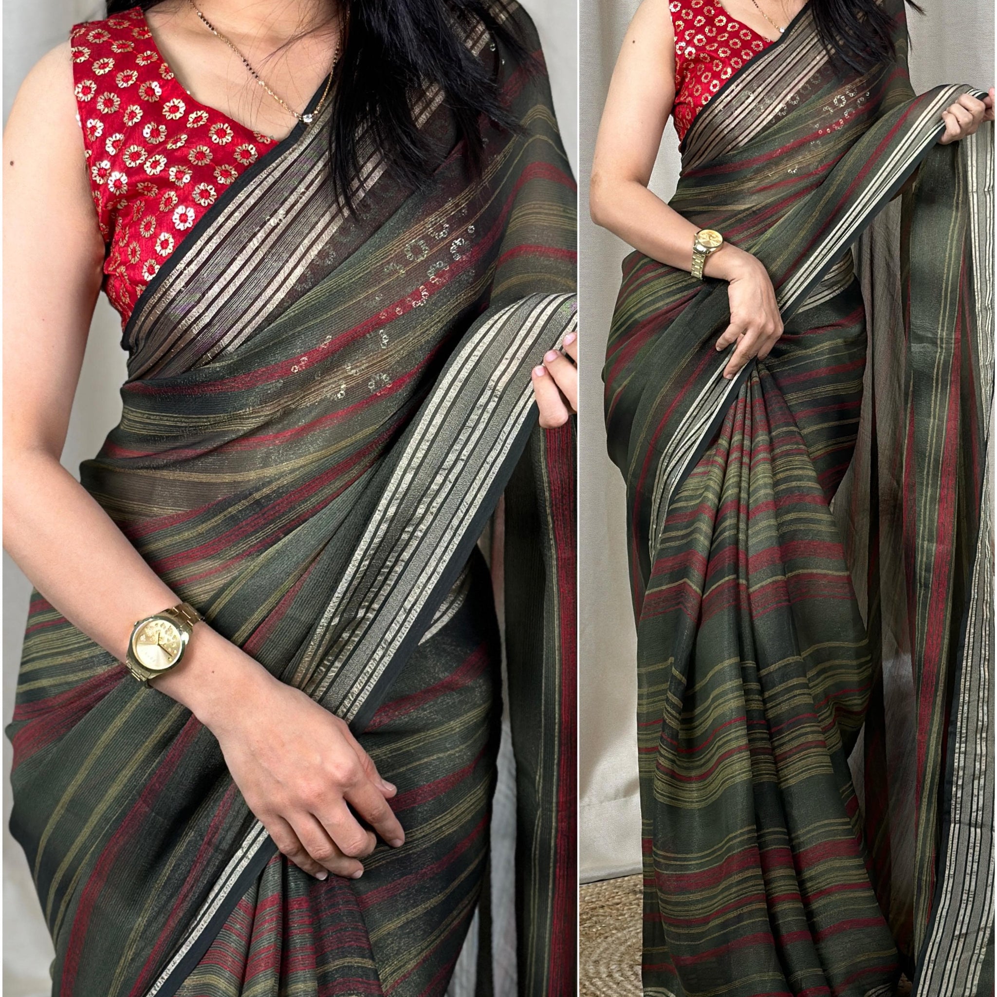 Beautiful Designer Sunaina Pure Chiffon Printed Saree