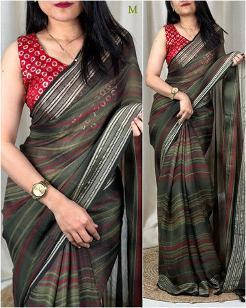 Beautiful Designer Sunaina Pure Chiffon Printed Saree