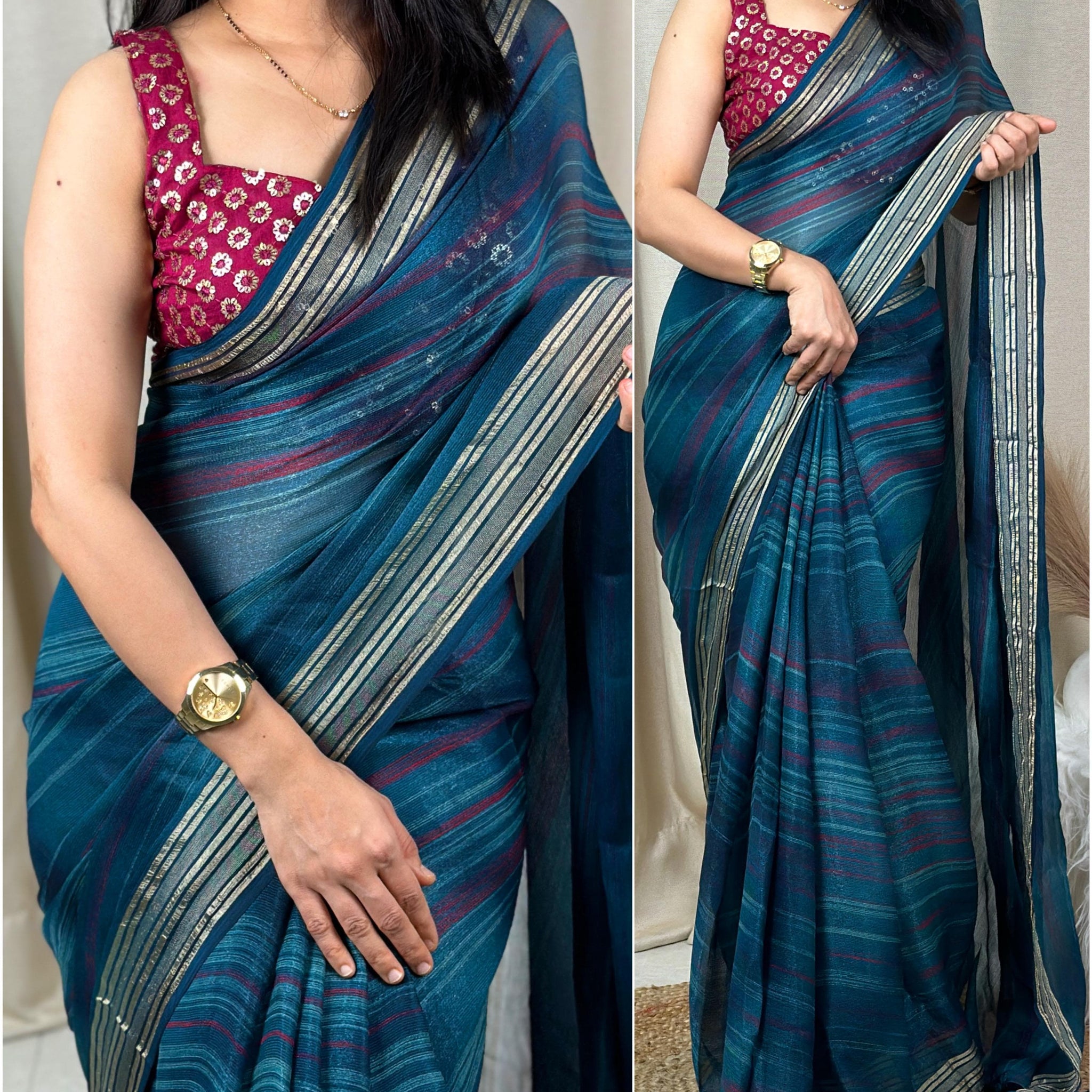 Beautiful Designer Sunaina Pure Chiffon Printed Saree