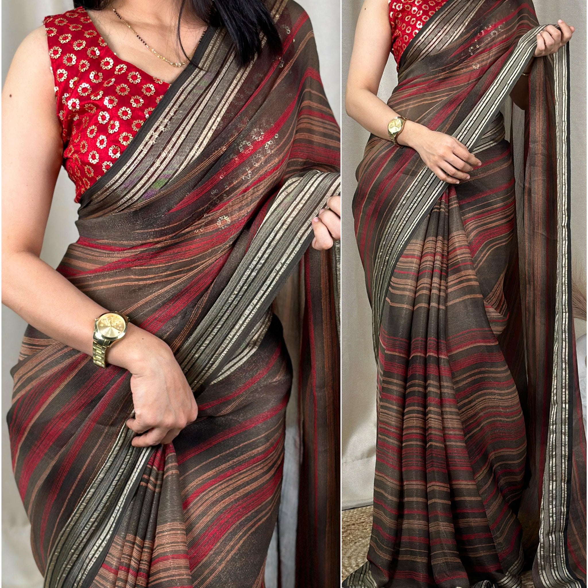 Beautiful Designer Sunaina Pure Chiffon Printed Saree