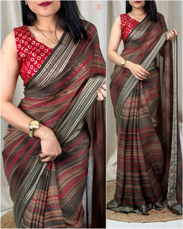 Beautiful Designer Sunaina Pure Chiffon Printed Saree