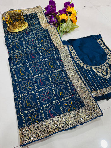 Beautiful Designer Patola Dola Silk Saree