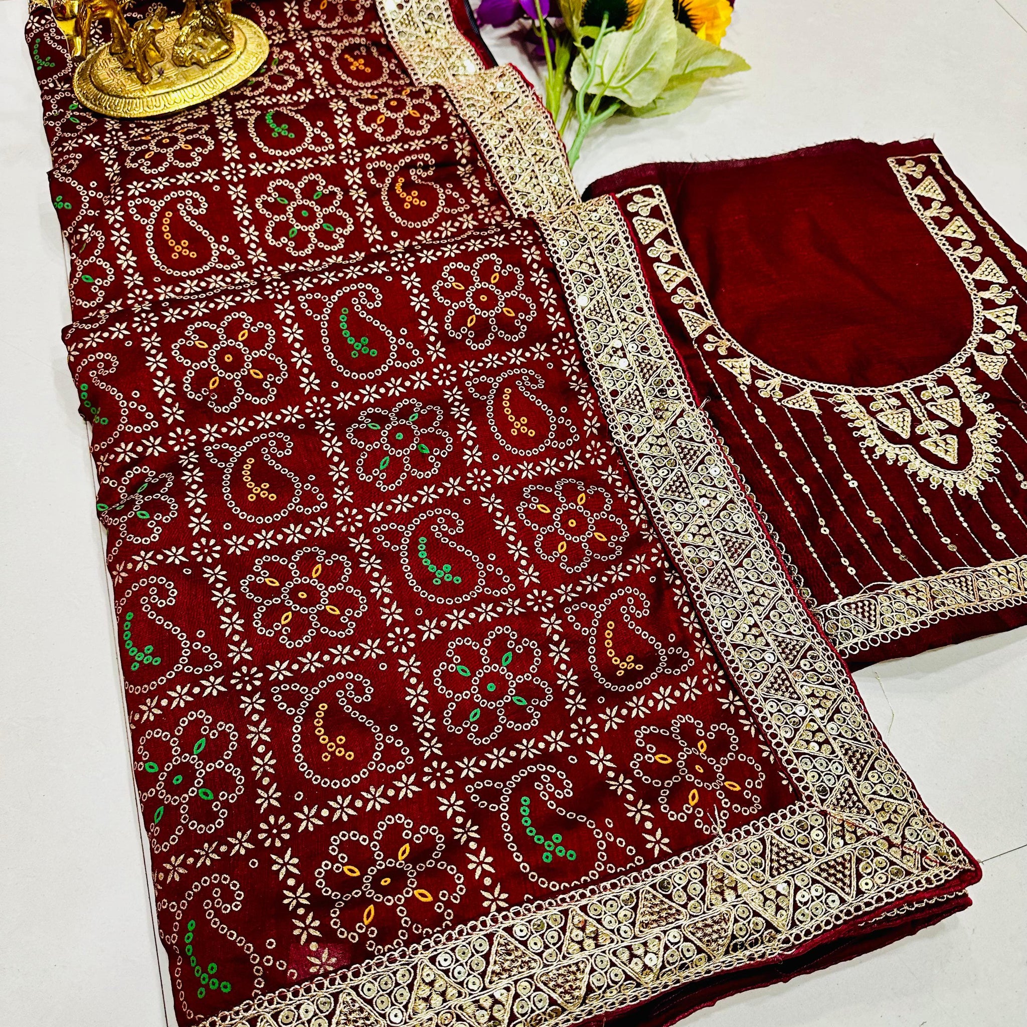 Beautiful Designer Patola Dola Silk Saree