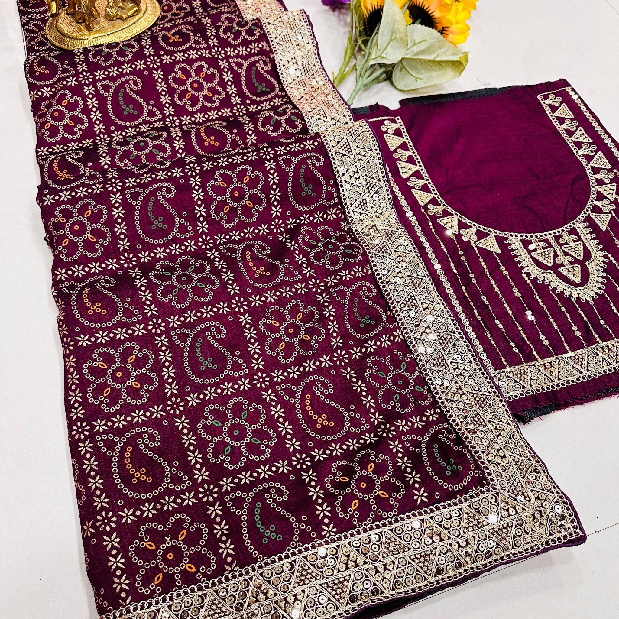 Beautiful Designer Patola Dola Silk Saree