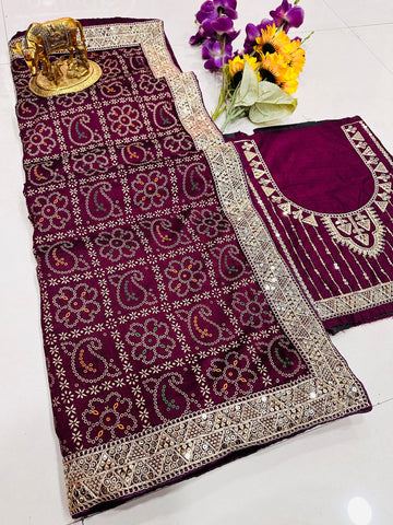 Beautiful Designer Patola Dola Silk Saree