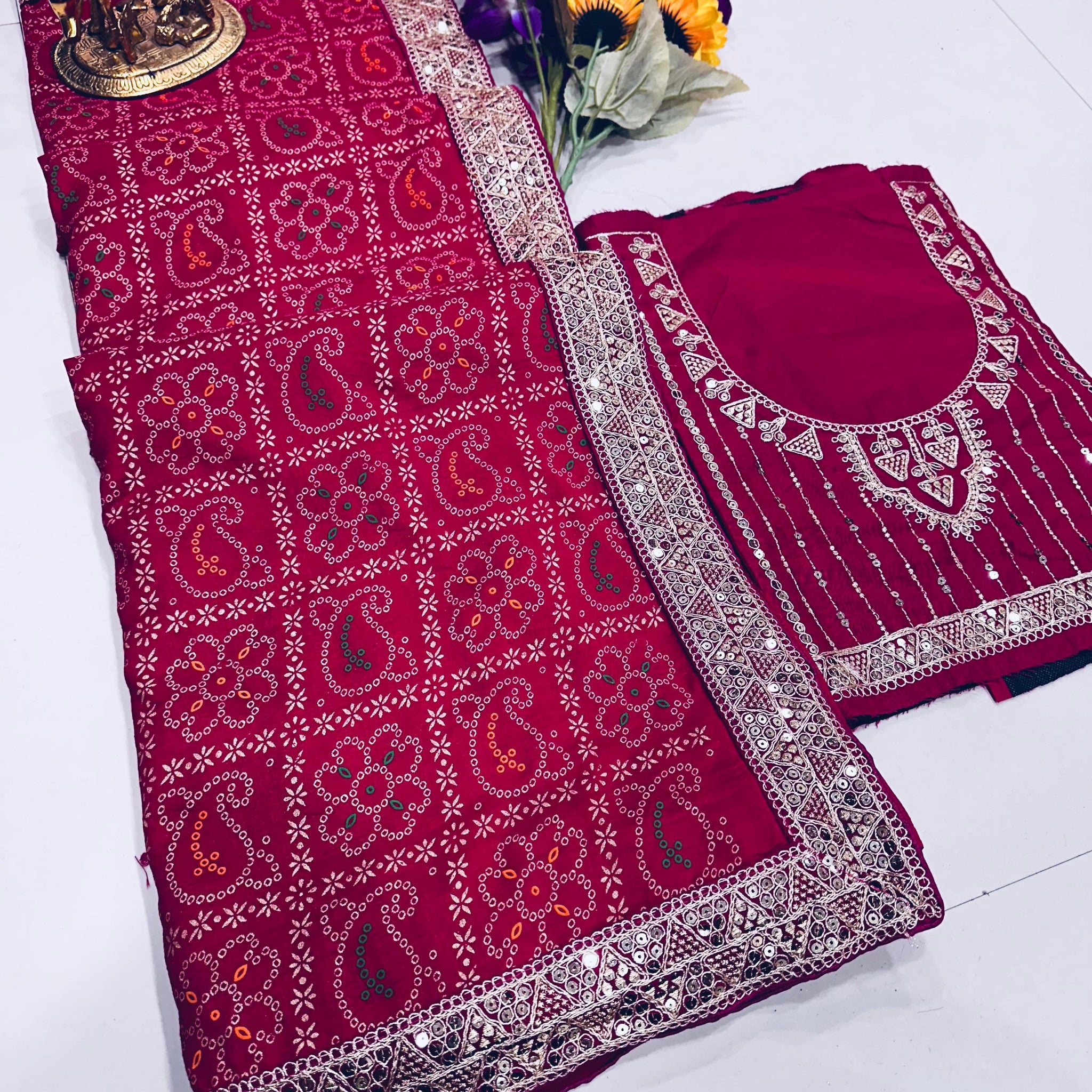 Beautiful Designer Patola Dola Silk Saree