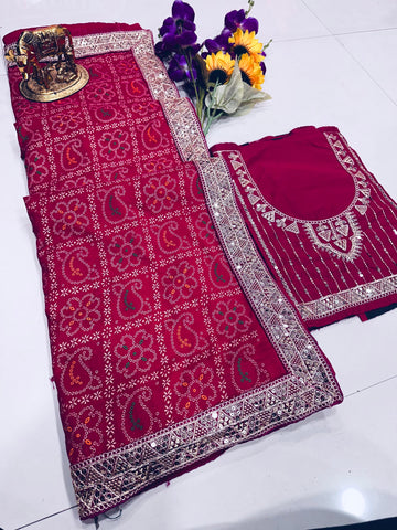 Beautiful Designer Patola Dola Silk Saree