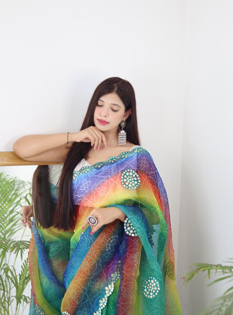 Beautiful Designer Soft Organza Saree