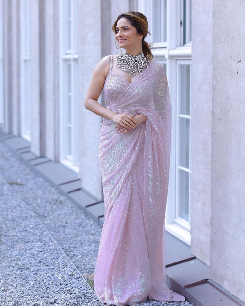 Beautiful Designer Georgette Sequence Saree