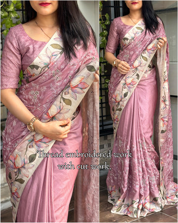 Beautiful Designer Pragathi Visca Slub Silk Saree