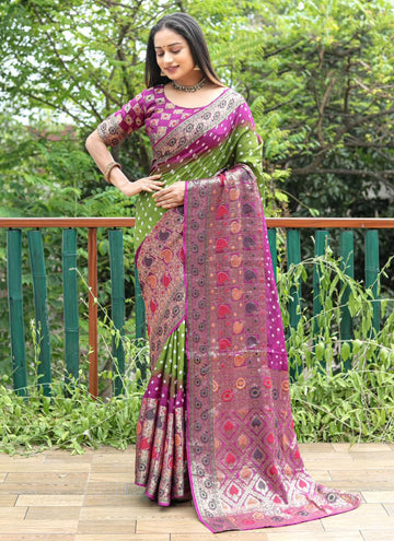 Beautiful Designer Kanjiwarm Pure Bandhej Saree