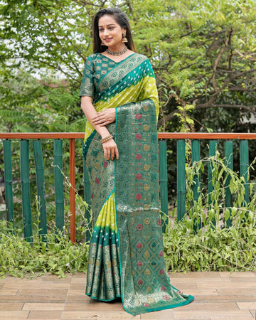 Beautiful Designer Kanjiwarm Pure Bandhej Saree