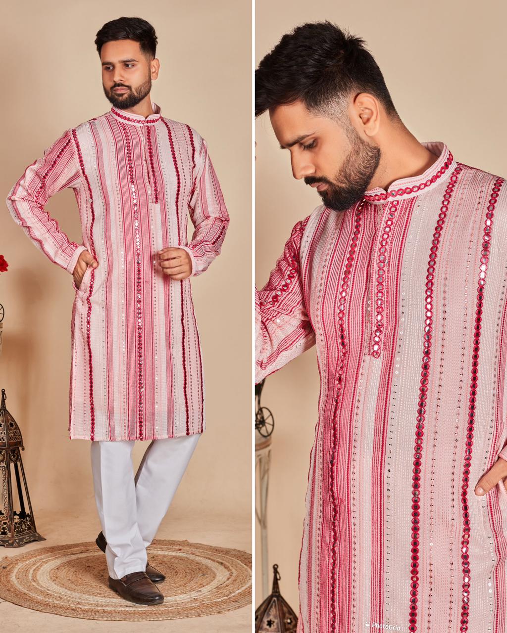 Beautiful Designer Manyavar Heavy Kurta Pyjama Set