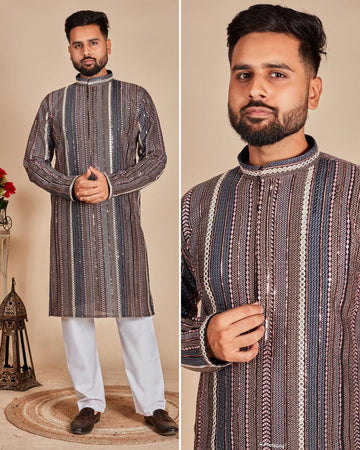 Beautiful Designer Manyavar Heavy Kurta Pyjama Set