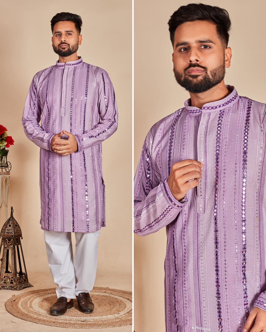 Beautiful Designer Manyavar Heavy Kurta Pyjama Set