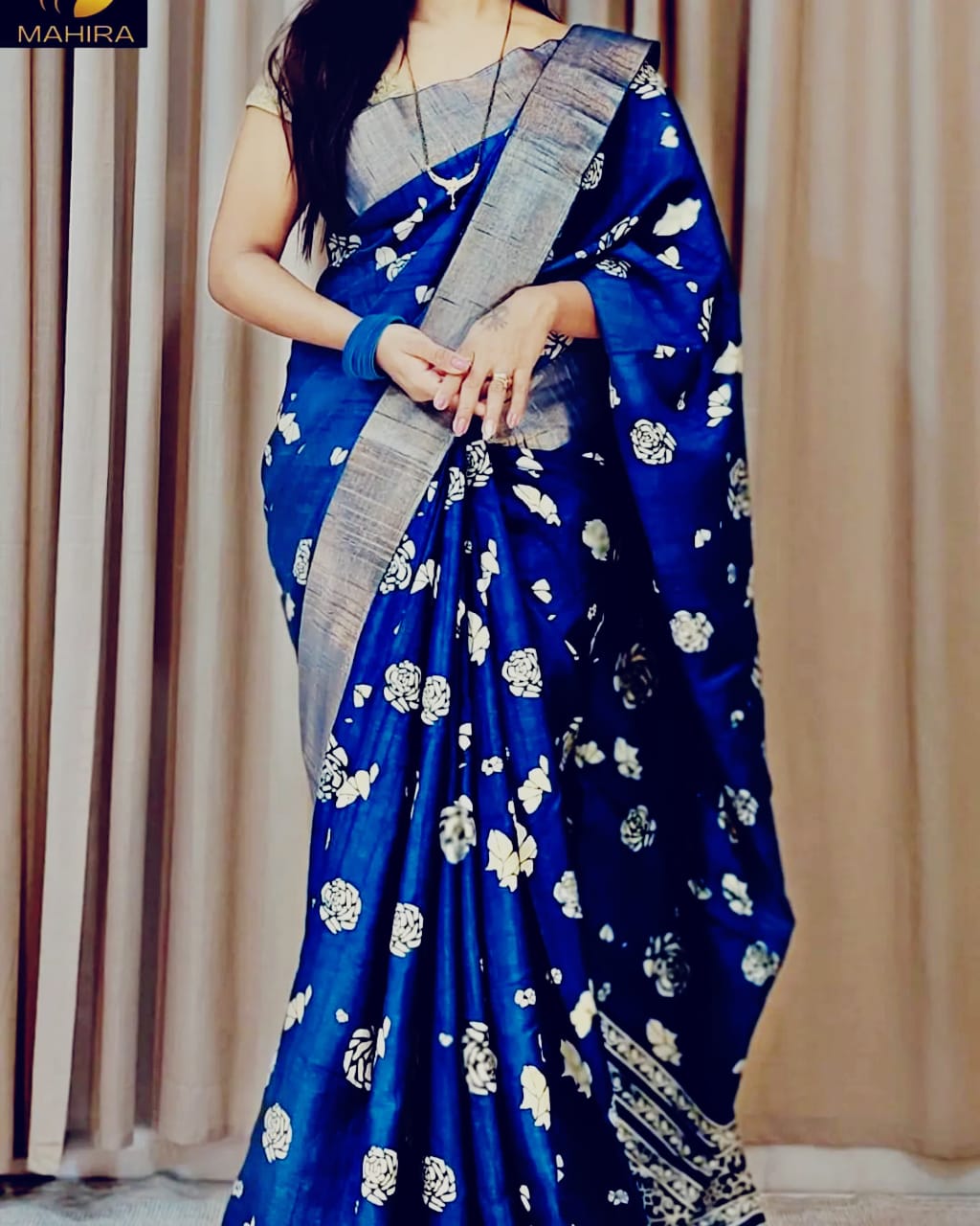 Beautiful Designer Soft Silk With Allover Floral Saree