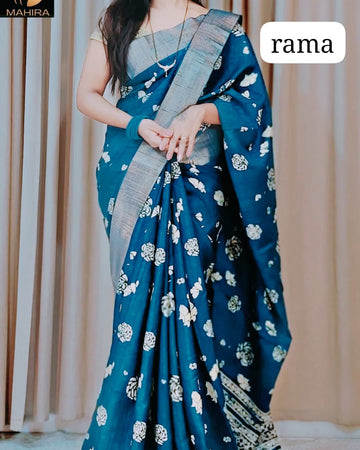 Beautiful Designer Soft Silk With Allover Floral Saree