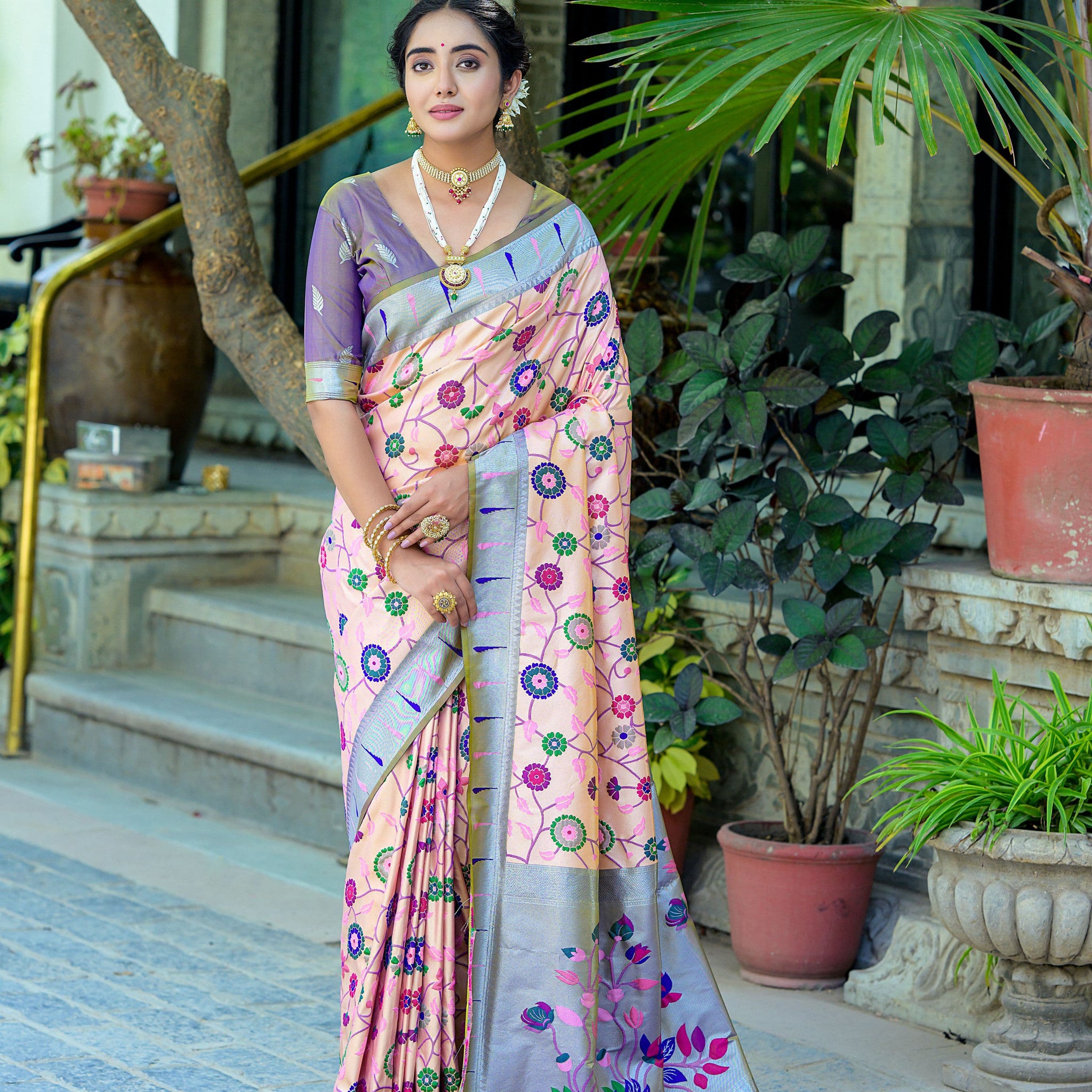 Beautiful Designer Soft Banarasi Silk Paithani Saree