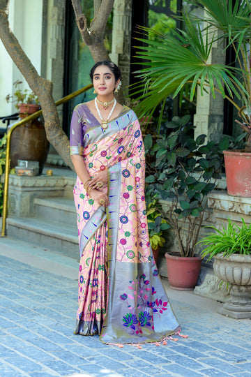 Beautiful Designer Soft Banarasi Silk Paithani Saree