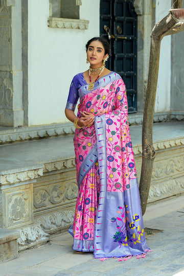 Beautiful Designer Soft Banarasi Silk Paithani Saree