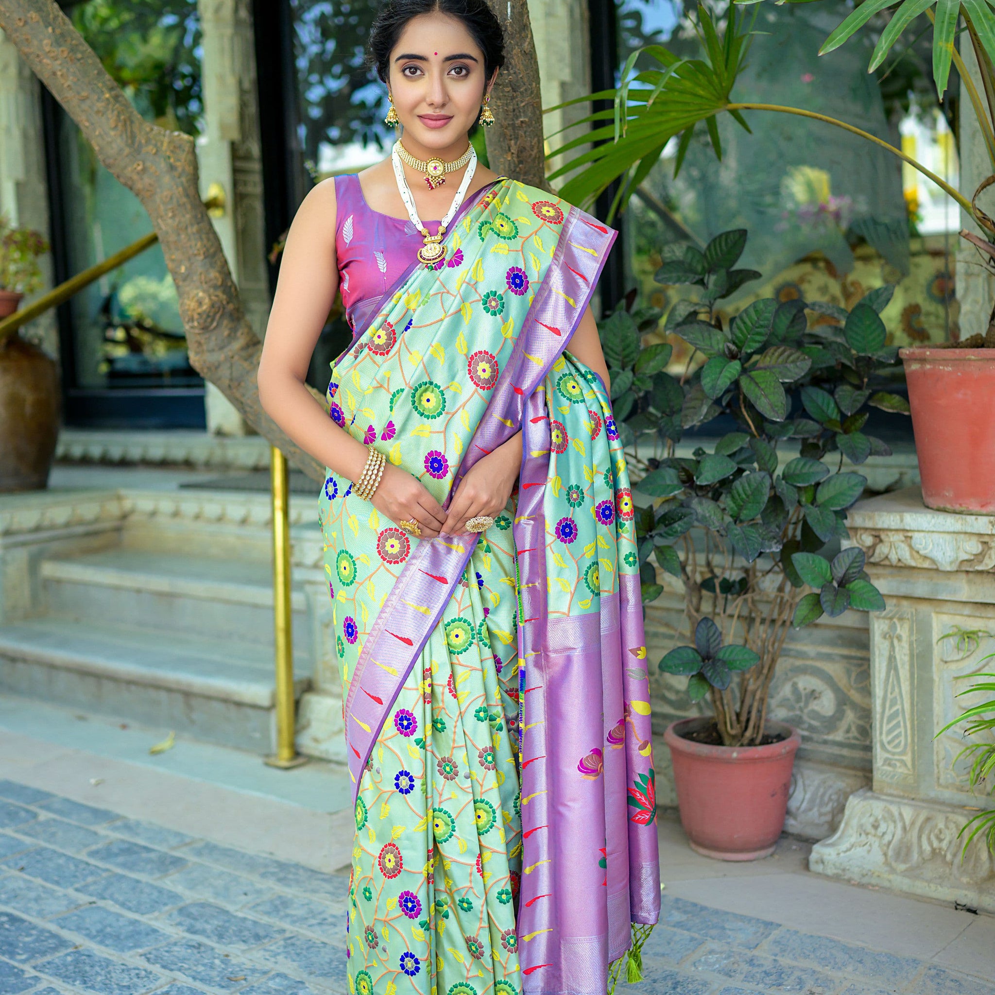 Beautiful Designer Soft Banarasi Silk Paithani Saree