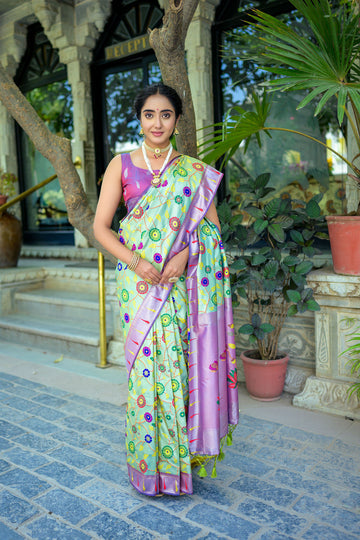 Beautiful Designer Soft Banarasi Silk Paithani Saree