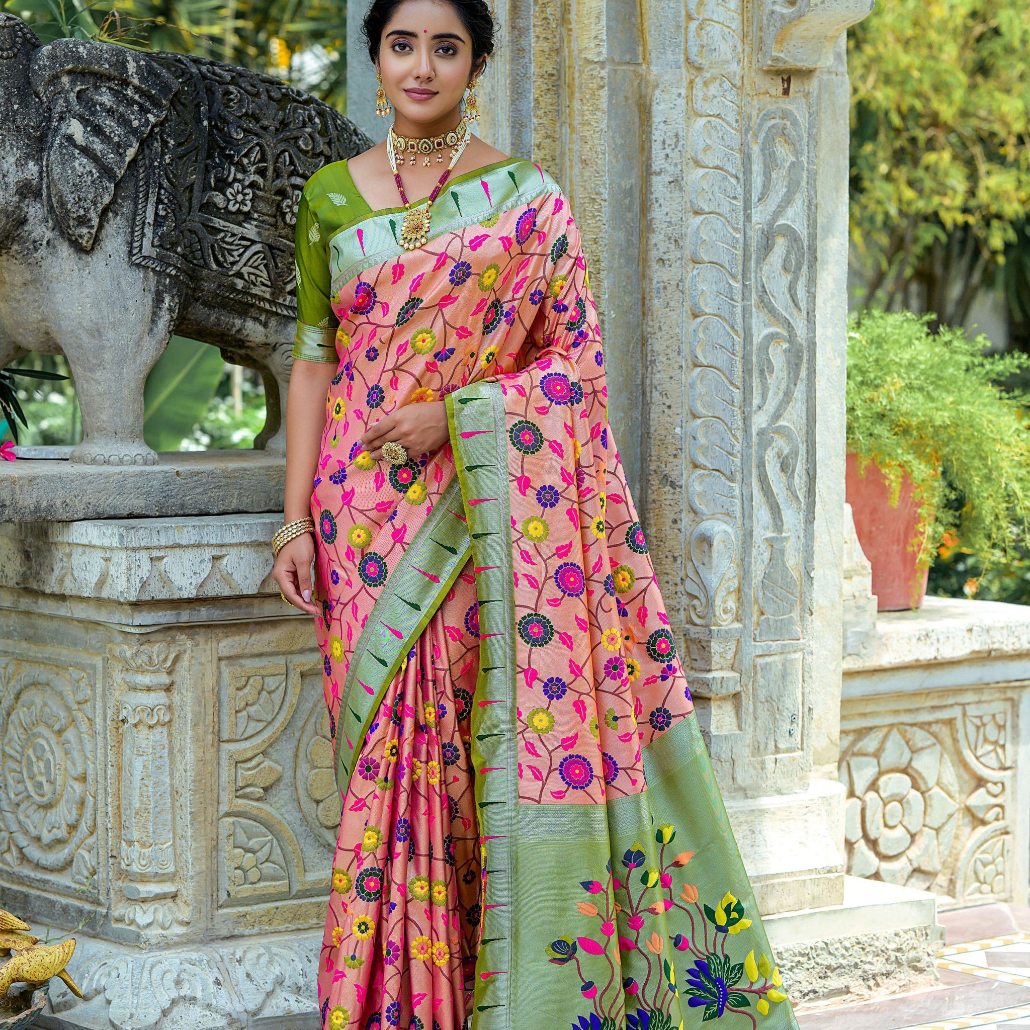 Beautiful Designer Soft Banarasi Silk Paithani Saree