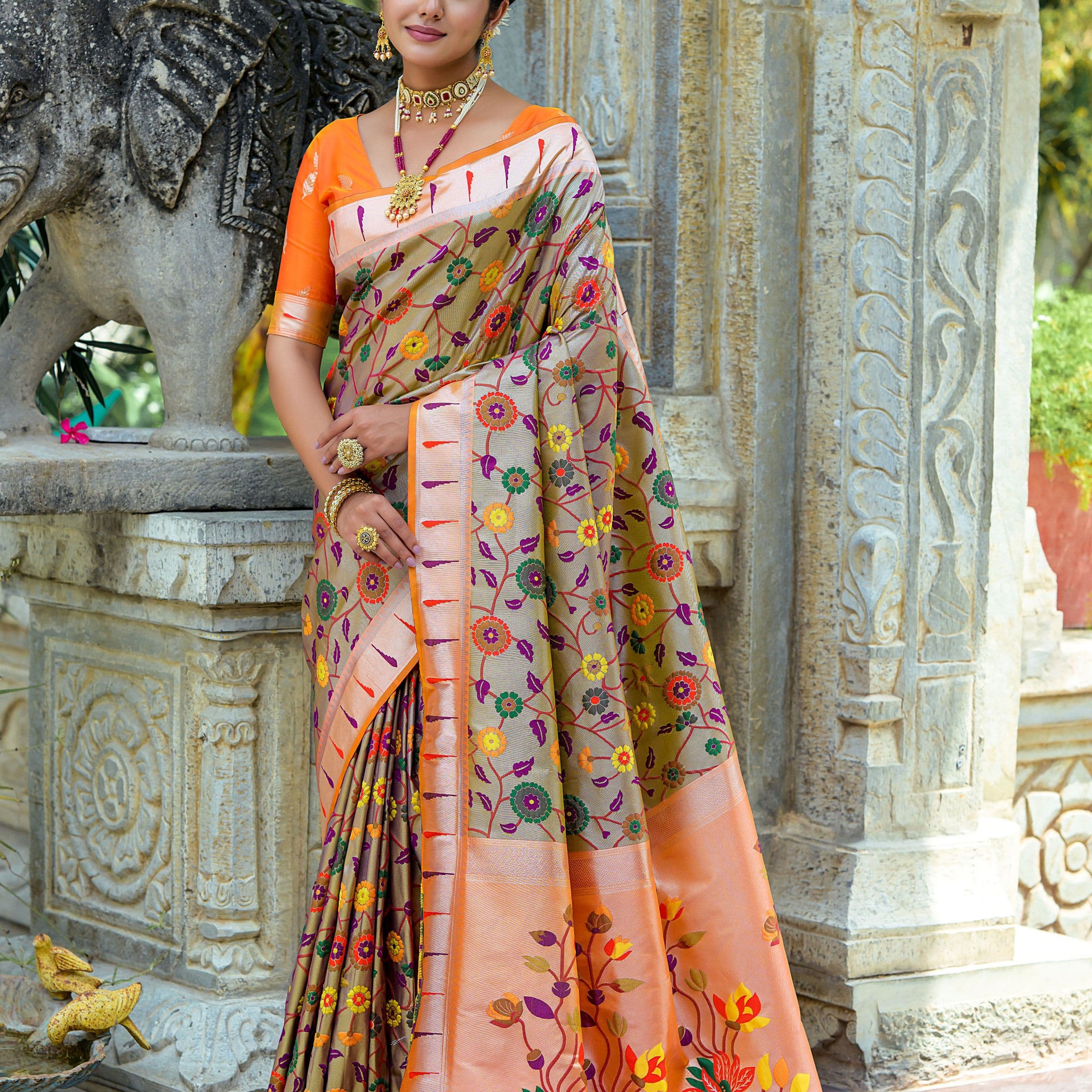 Beautiful Designer Soft Banarasi Silk Paithani Saree