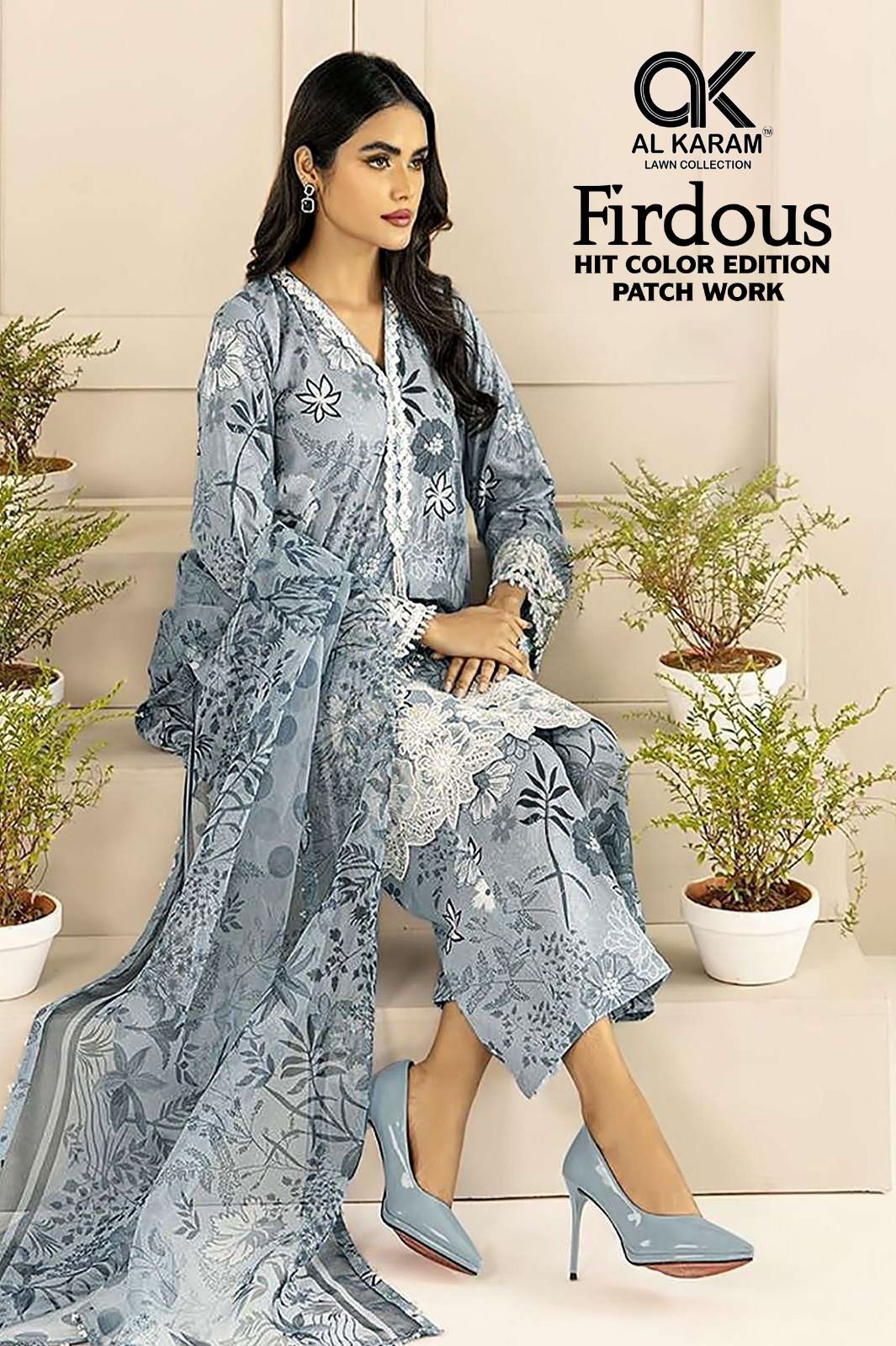 Firdous Al Karam Lawn Collection 1001 To 1004 Series Designer Suits (490x04)