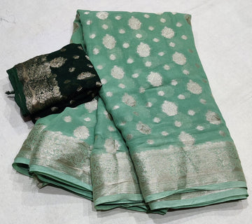 Beautiful Designer Jaipuri Pure Georgette Saree