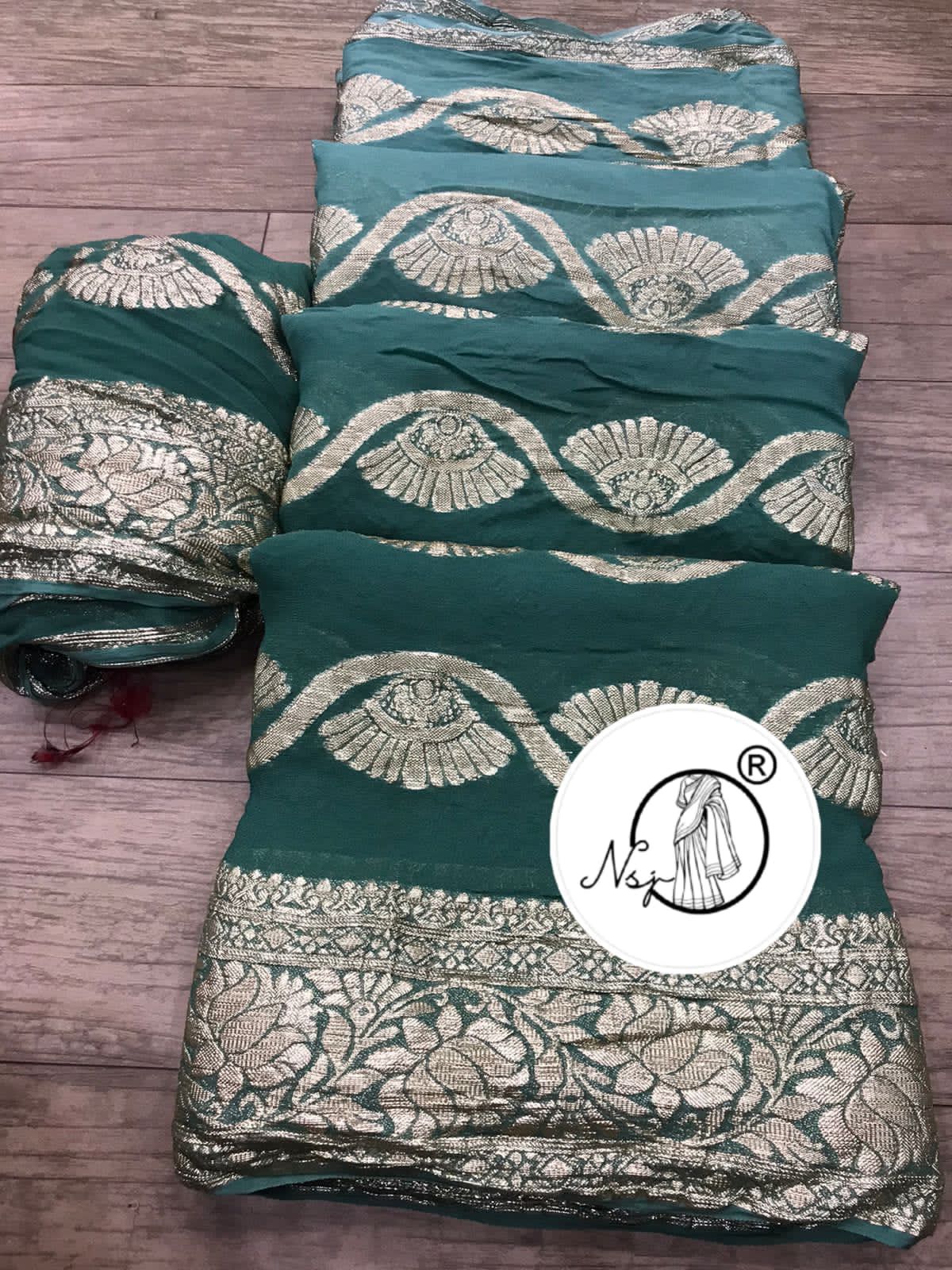 Beautiful Designer Jaipuri Pure Georgette Saree