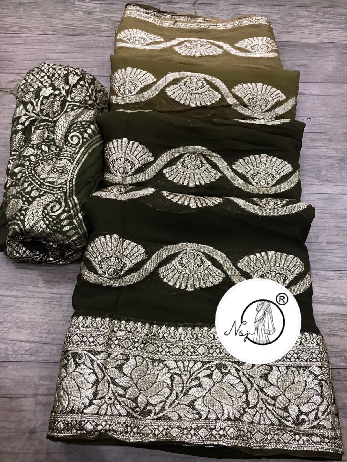 Beautiful Designer Jaipuri Pure Georgette Saree