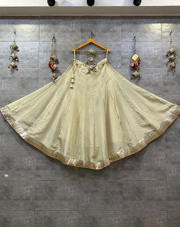 Beautiful Designer Pure Tissue Silk Skirt