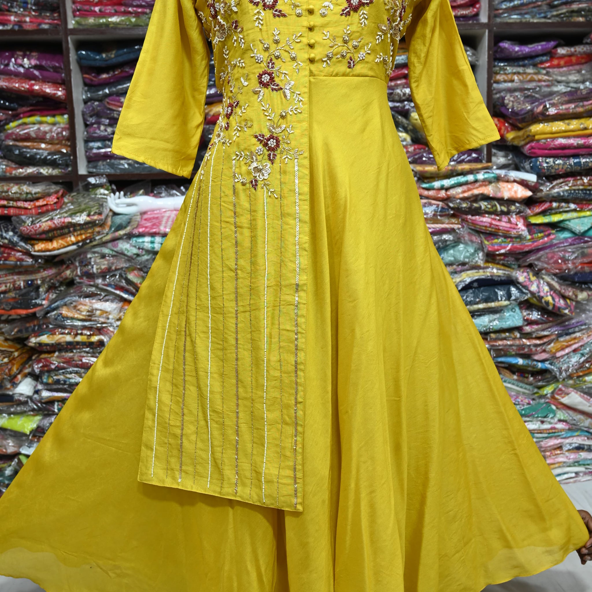 Beautiful Designer Anarkali Soft Silk Suite