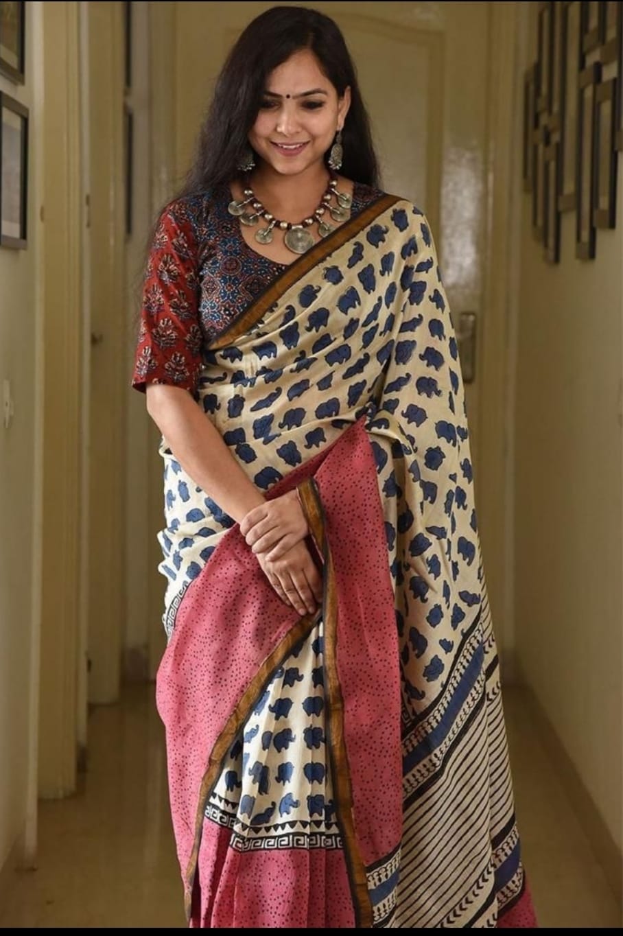 Beautiful Designer Mono Cotton Digital Print Saree