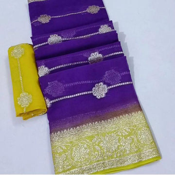 Beautiful Designer Pure Georgette Banarasi Saree