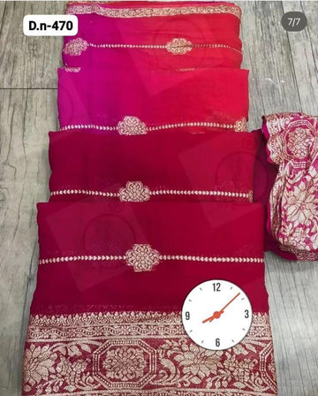 Beautiful Designer Pure Georgette Banarasi Saree