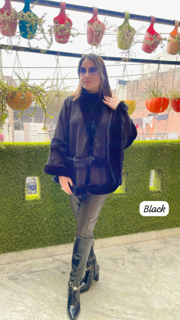 Winter Special Pure Woolen Designer Capes for Women's