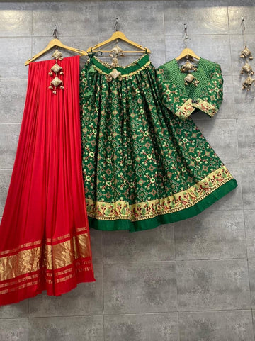 Beautiful Designer Crape Silk Digital Print Skirt Chaniya Choli