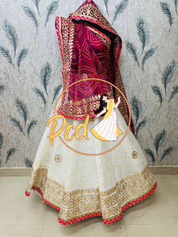 Rajasthani Bhandhej Kotta Doriya Lehnga Chunni