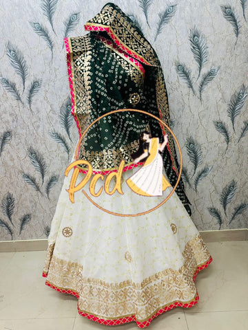 Rajasthani Bhandhej Kotta Doriya Lehnga Chunni