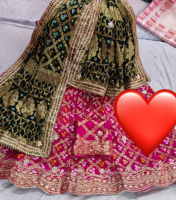 Rajasthani Banarasi Ghadchola Bandhni Lehenga Choli