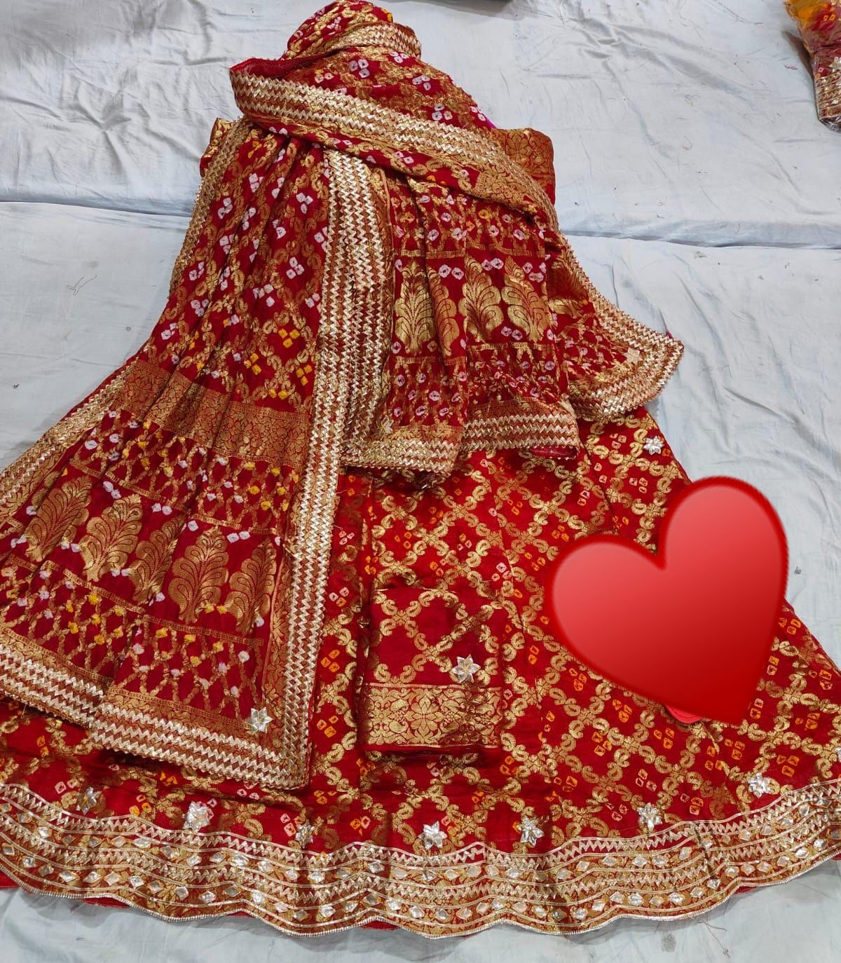 Rajasthani Banarasi Ghadchola Bandhni Lehenga Choli