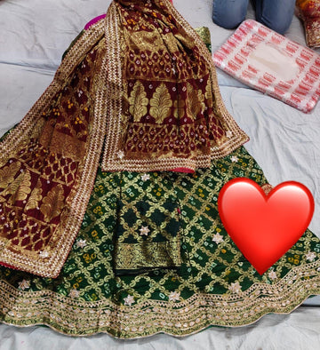 Rajasthani Banarasi Ghadchola Bandhni Lehenga Choli