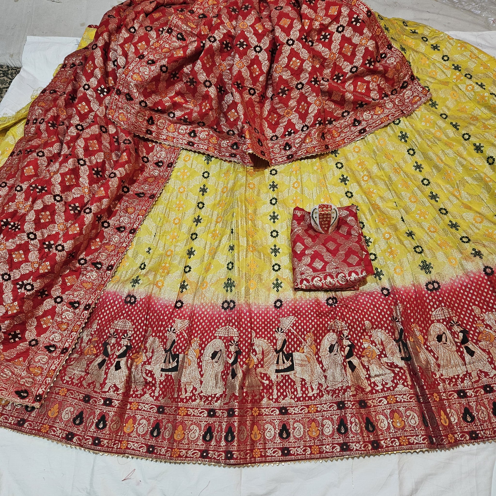 Rajasthani Pure Banarasi Dola Silk Lehenga Choli