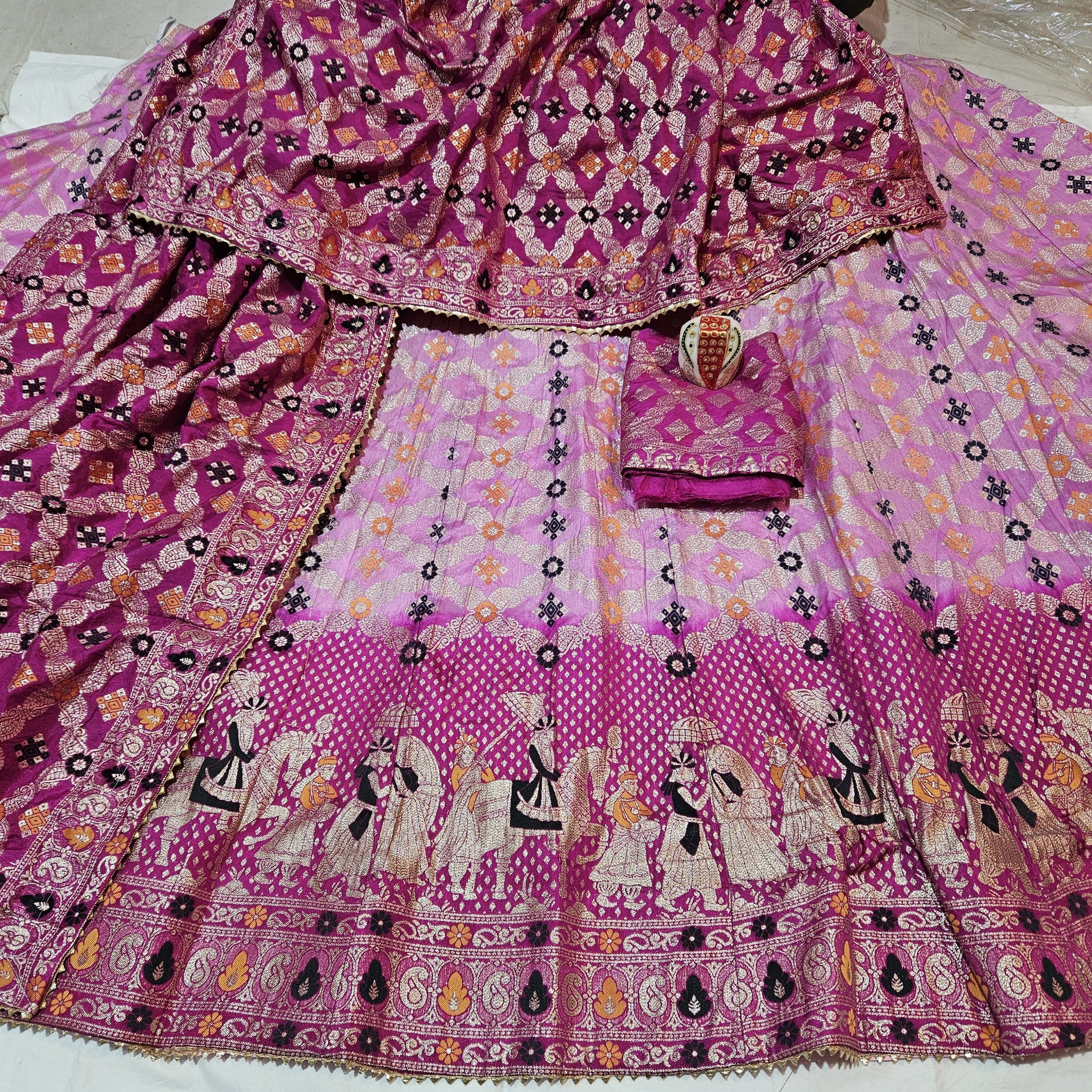 Rajasthani Pure Banarasi Dola Silk Lehenga Choli