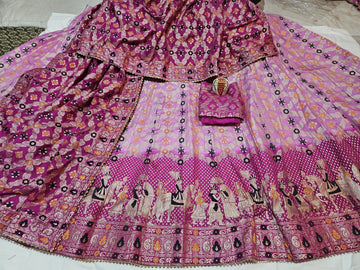 Rajasthani Pure Banarasi Dola Silk Lehenga Choli