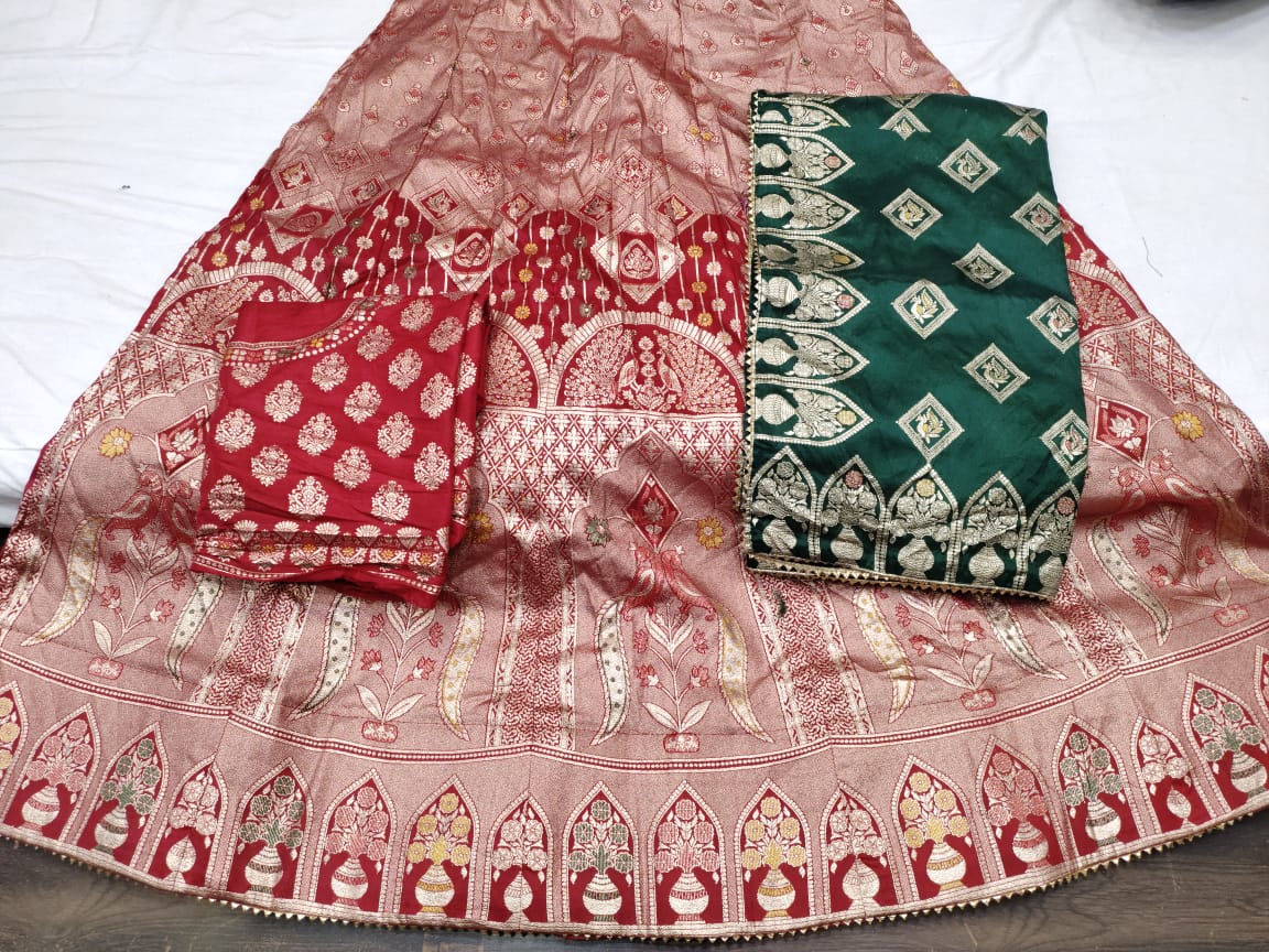 Rajasthani Pure Banarasi Dola Silk Lehenga Choli