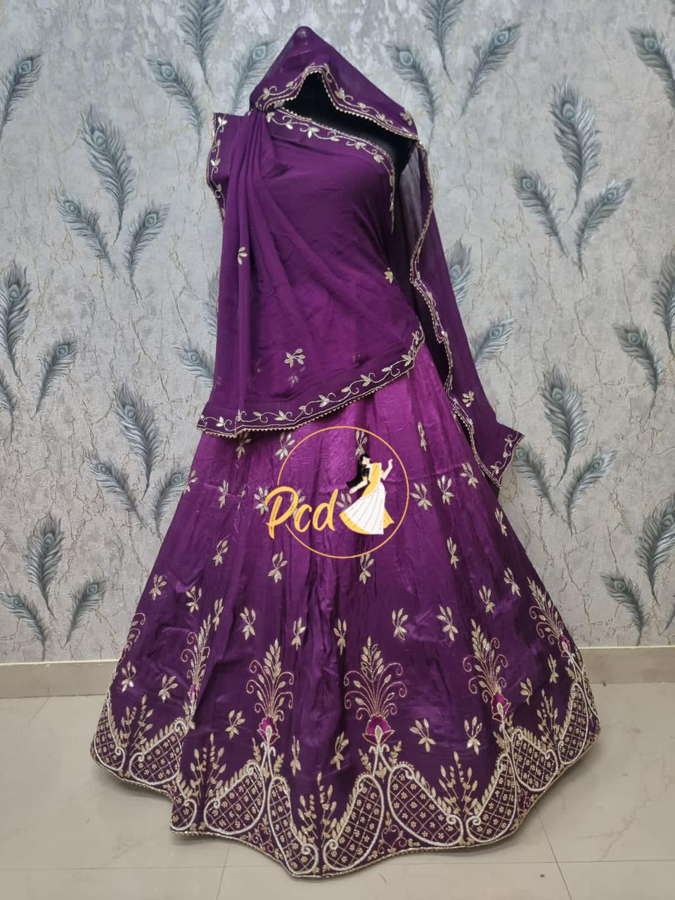 Beautiful Designer Rajasthani Pure Uppda Silk Lehenga Chunni