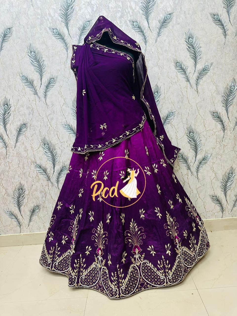 Beautiful Designer Rajasthani Pure Uppda Silk Lehenga Chunni